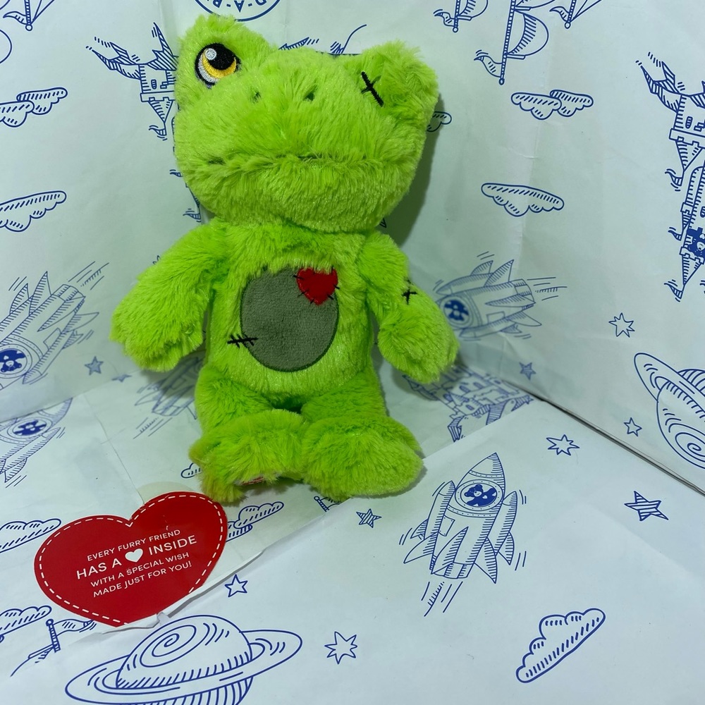 Build a Bear Zombie Green Frog Mini